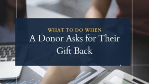 Church leader reviewing donor refund request policy with compliance in mind